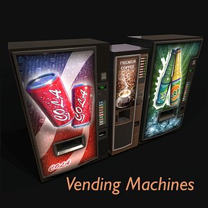 low-poly vending machines 3D