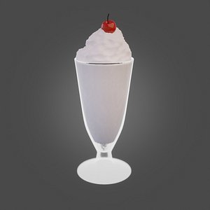 3D Milk Shake model
