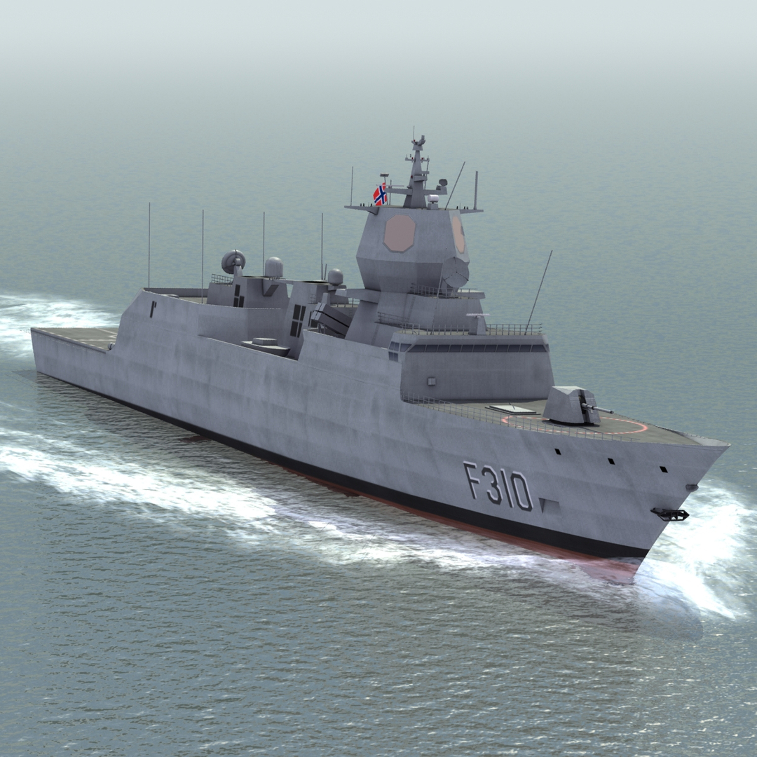 3d model knm fridtjof nansen class frigates