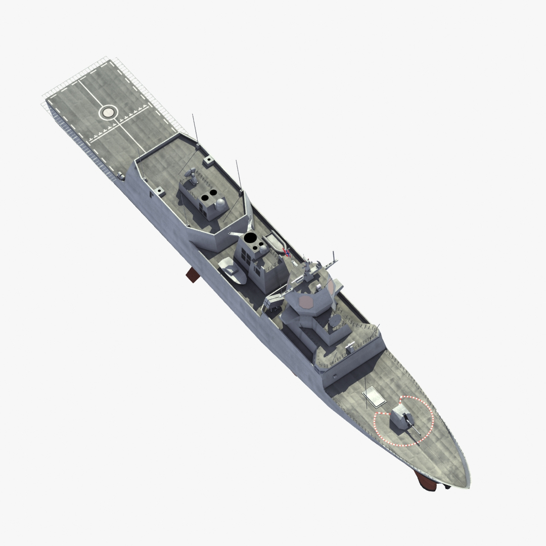 3d model knm fridtjof nansen class frigates