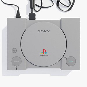 3D Sony PlayStation Console Original model