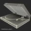 3d model retro electronics modeled turntable