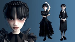 wednesday2-RIG-export 3D model