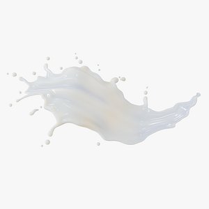 3D Milk Curve Splash