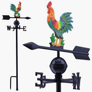3D painted rooster weathervane weather