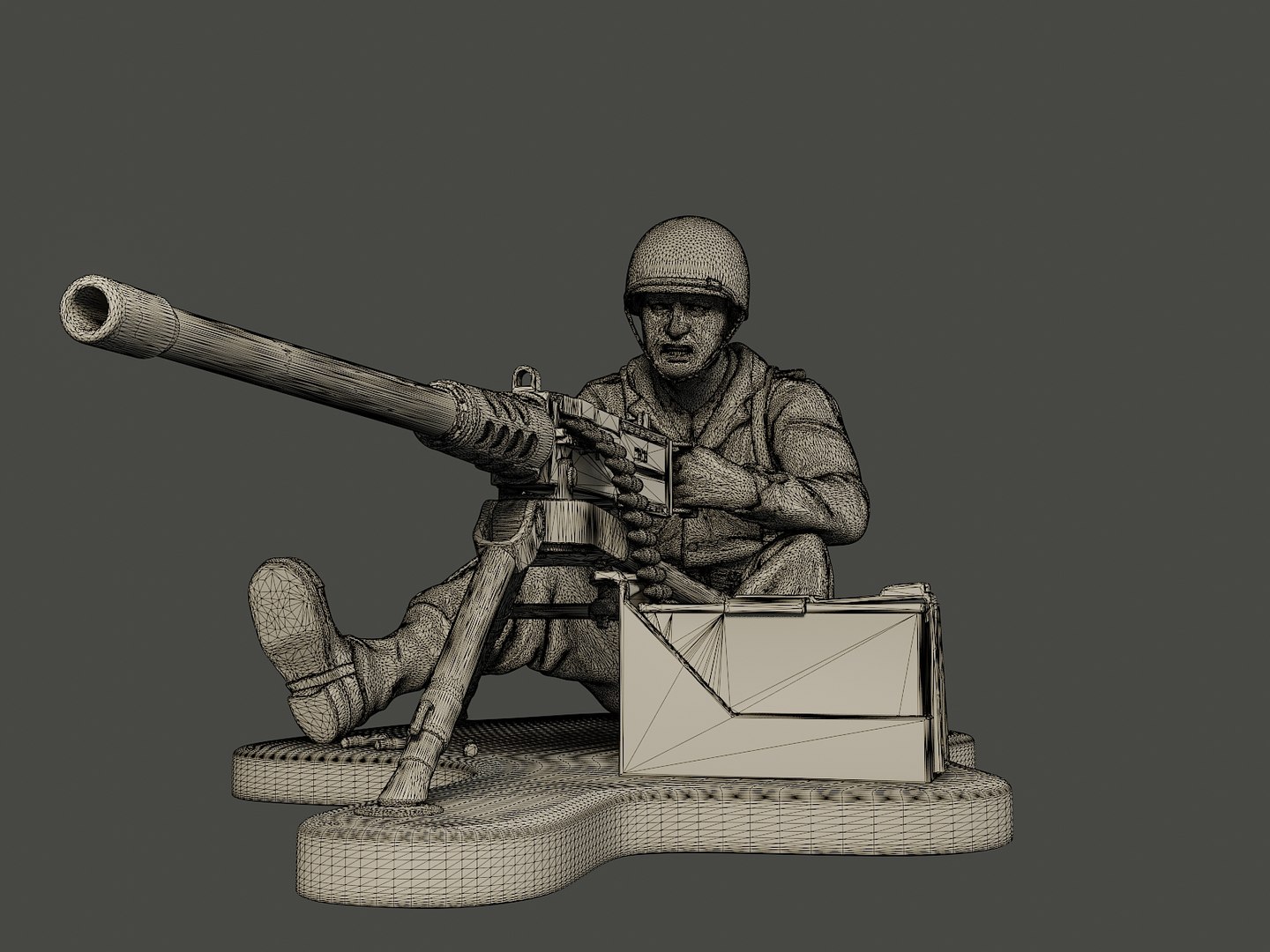 American Soldier Ww2 Firing 3D Model - TurboSquid 1456452