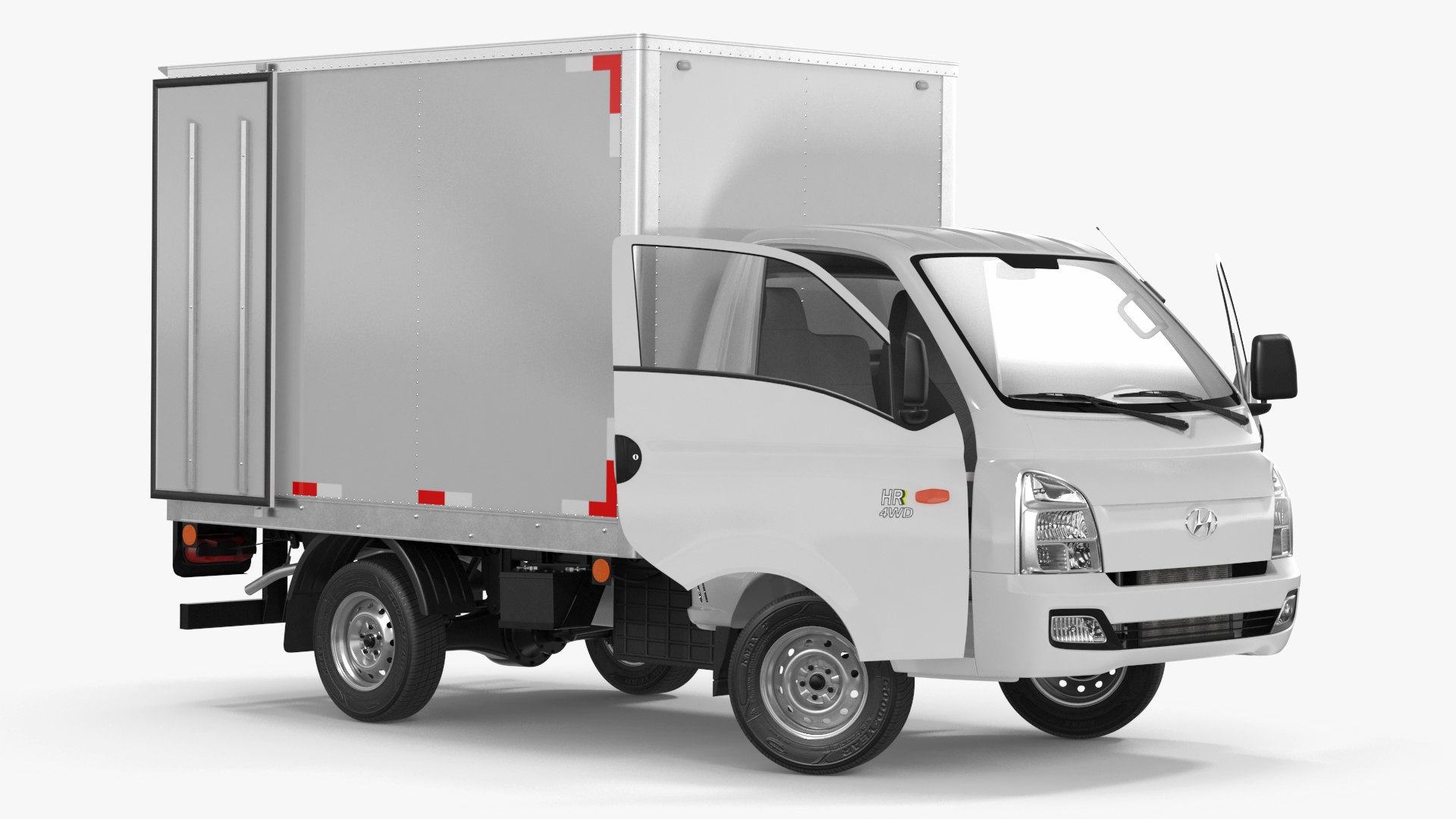 Mini Truck Hyundai HR 2023 Refrigerator Rigged 3D model preview