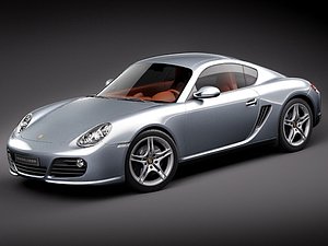 porsche cayman 2011 sport coupe 3d model