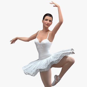 ballerina rigged female 3D
