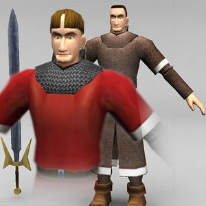 medieval knights 3d model