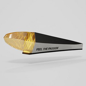 3D Strands Silver Arrow Torpedo Light model