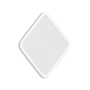 White Rhombus Embroidered Patch - lying embroidery rhomb badge 3D model