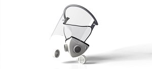 3D protective mask model