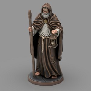 Saint Joseph Nativity Lantern Staff 3D Model  Game Ready Low Poly PBR model