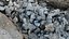 Gravel Rock Pit 01 - 3D-Photogrammetrie-Modellscan von nassem Kies mit Holzbrettern und einem Handschuh