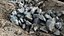 Gravel Rock Pit 01 - 3D-Photogrammetrie-Modellscan von nassem Kies mit Holzbrettern und einem Handschuh
