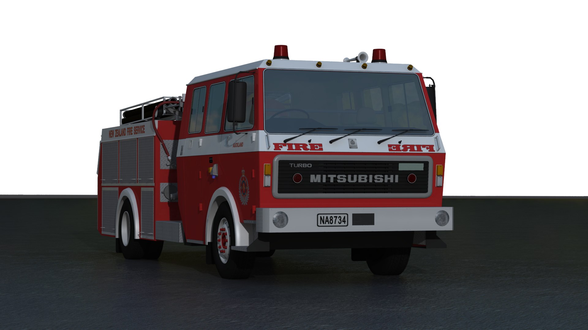 1987 Mitsubishi FP418JSRFB2 Fire Engine - New Zealand 3D