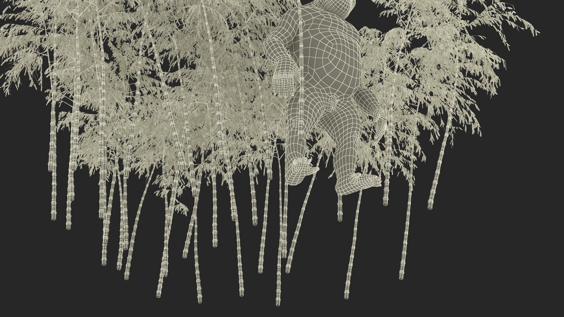 3D Model Big Ape Gigantopithecus In Bamboo Grove Fur - TurboSquid 2311895