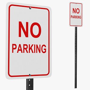 No Parking Traffic Sign model