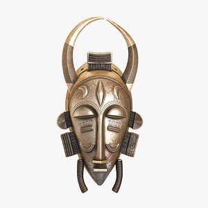 african mask baule 3D model