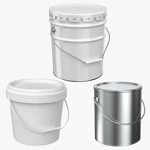 3D Paint Buckets Collection