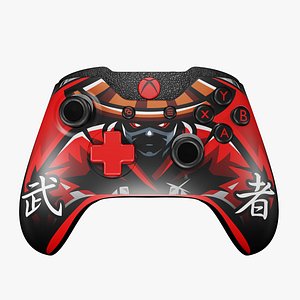 3D Stylized Warrior-Themed Xbox Controller