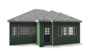 3D bungalow house