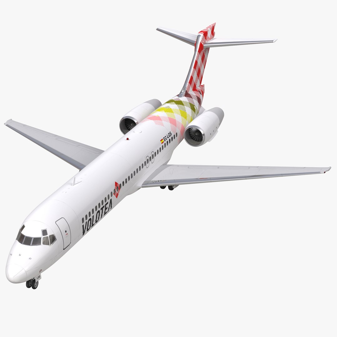 Boeing 717-200 Volotea 3D Model 3D model preview