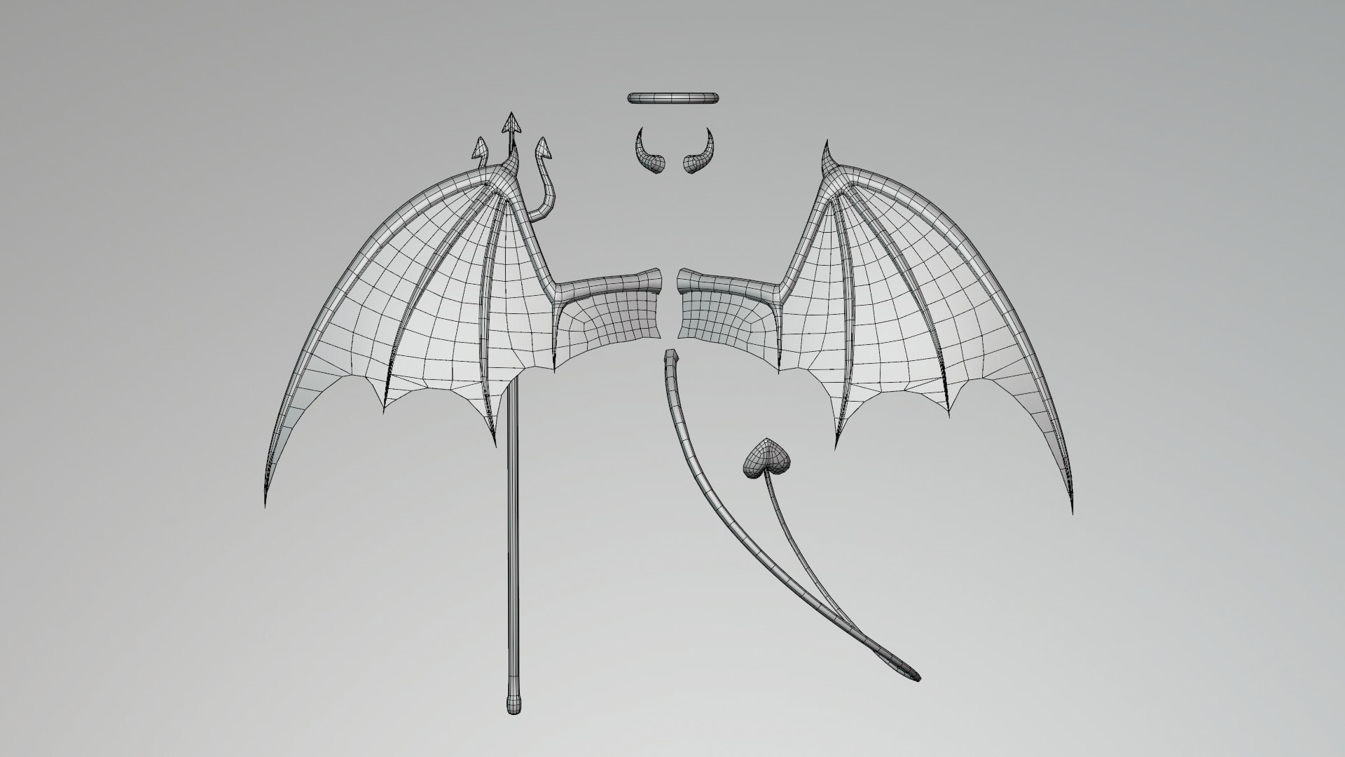 3D Devil Horns Trident Halo Evil Angel Wings - Low poly model https://p.turbosquid.com/ts-thumb/5B/qDzsku/5L/a03/jpg/1667878532/1920x1080/fit_q87/6f48ad3804ab07763d0843d2d055532c5acae9b7/a03.jpg
