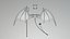 Devil Horns Trident Halo Evil Angel Wings - Low poly