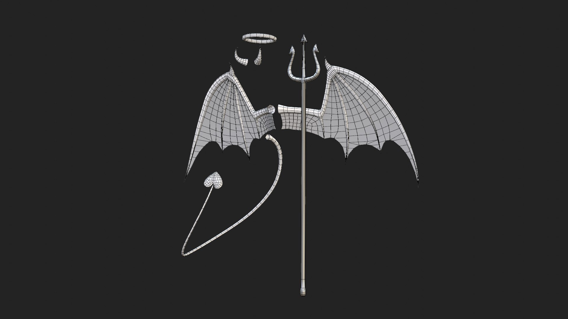 3D Devil Horns Trident Halo Evil Angel Wings - Low poly model https://p.turbosquid.com/ts-thumb/5B/qDzsku/Z0/a02/jpg/1667878531/1920x1080/fit_q87/ec81b39e888724ae66e0c6b1c47bc84ea863d55e/a02.jpg