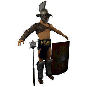 Low poly Light Gladiator - Thracian Armor