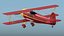 Biplane With Advertising Banner 01 3D model