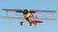 Biplane With Advertising Banner 01 3D model