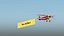 Biplane With Advertising Banner 01 3D model