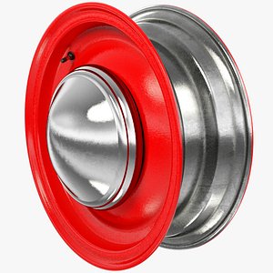 3D Retro Car Wheel Rim V1 model