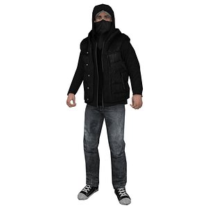 3d model rigged rebel 3