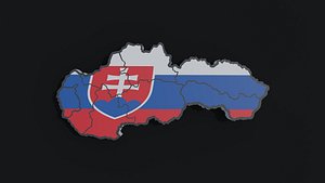 Political Map of Slovakia model