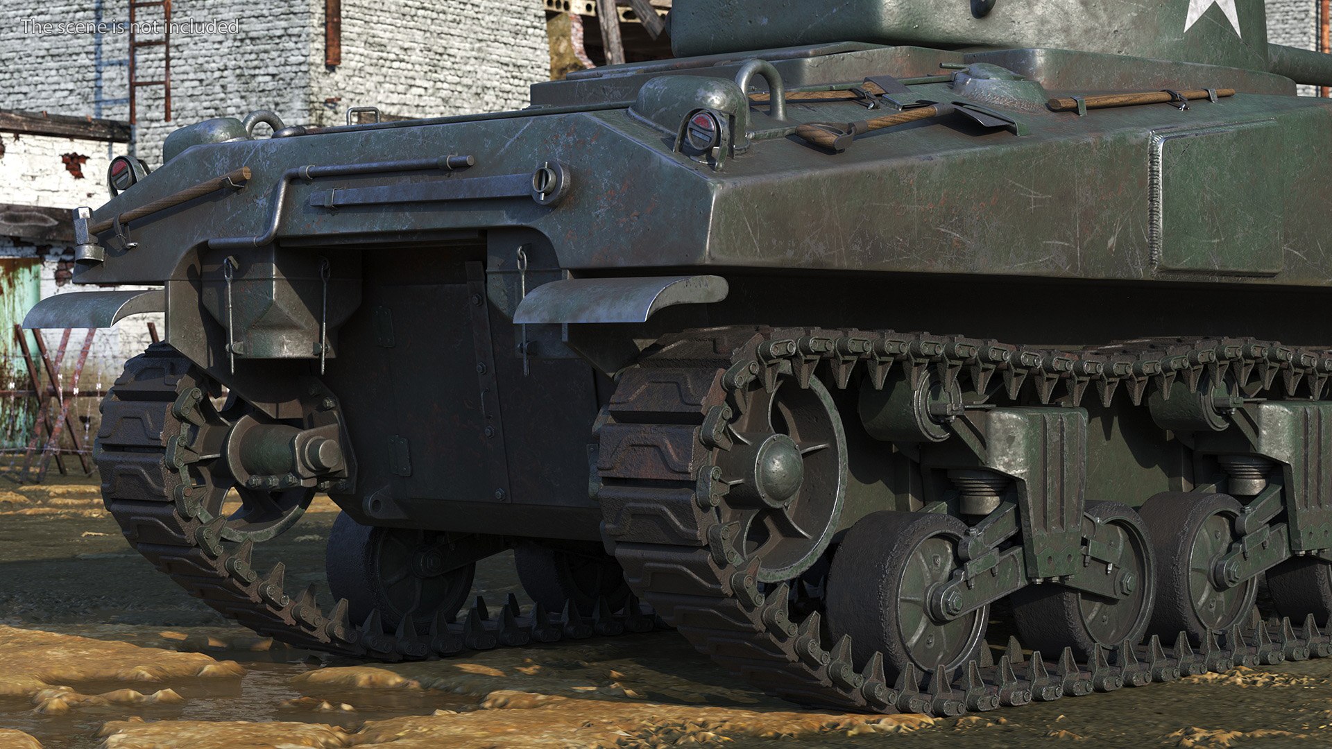 Combat M4 Sherman Tank Rigged Model - TurboSquid 2275026