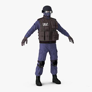 3d model swat policeman 2