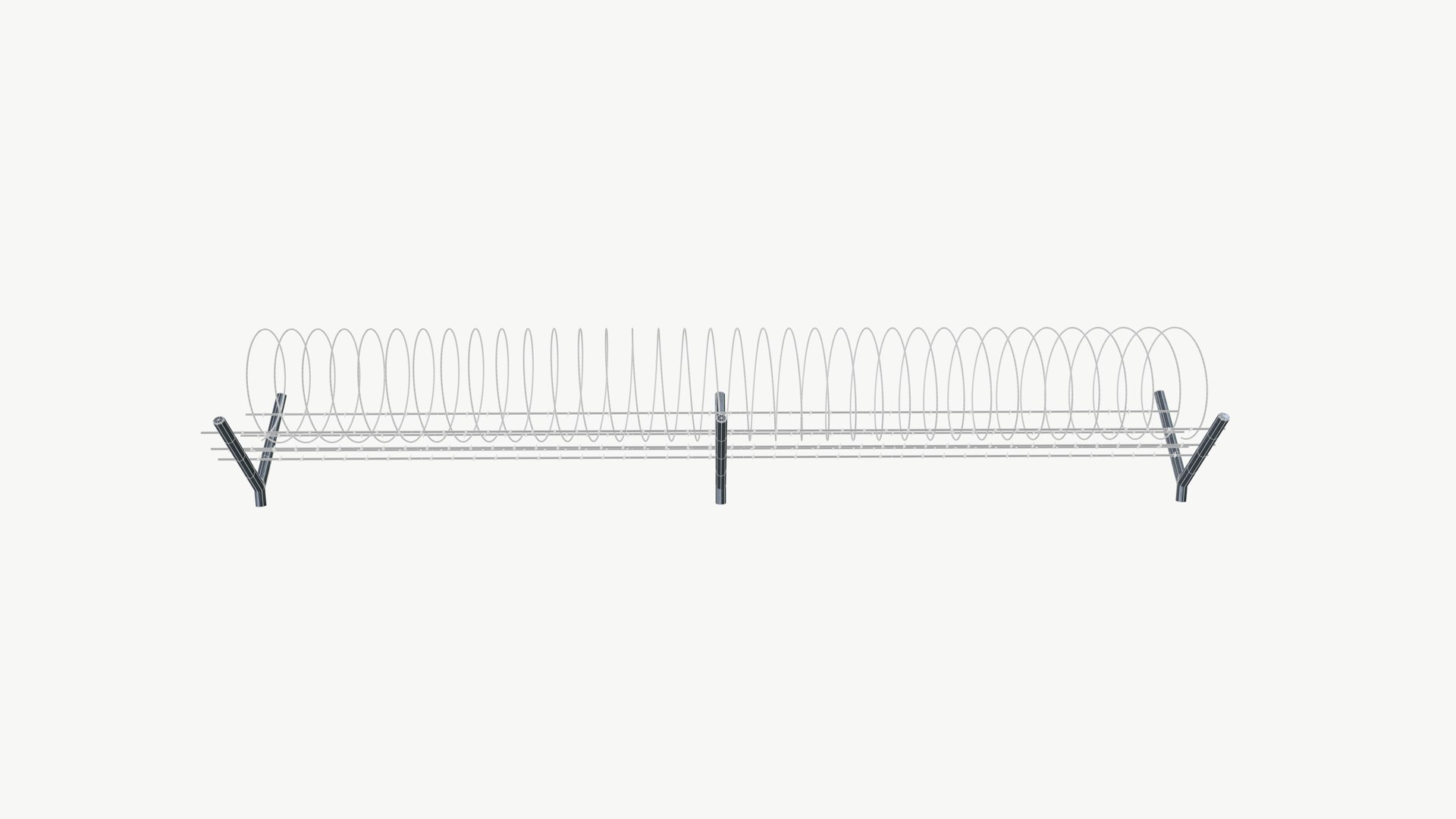 Concertina coil 3D model https://p.turbosquid.com/ts-thumb/5C/Eblxog/vf/wireframe_001/png/1721906793/1920x1080/fit_q87/09f86382fe1f24224bfd6b11e0a082e732a5ee05/wireframe_001.jpg