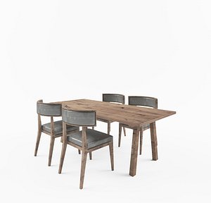 Rural Wooden Dining Set