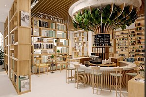 Modern Book Store Book Shop Interior