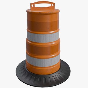 Traffic Barrel V1 3D model