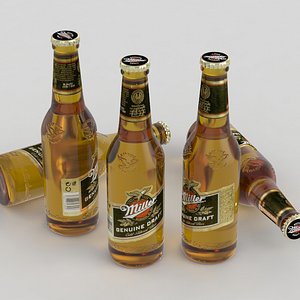 3d beer bottle model