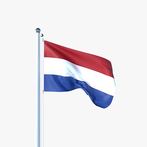 Animated Flag of Netherlands 3D