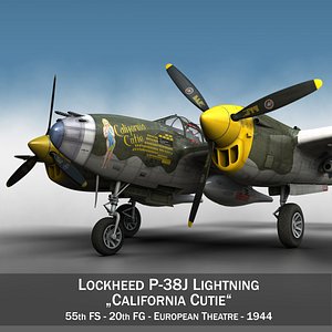 lockheed lightning - california 3d c4d