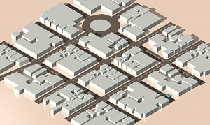 isometric city 3d c4d