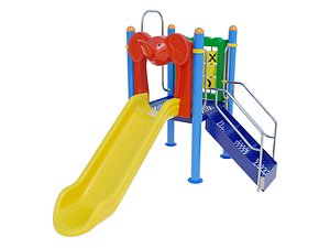 children slide playground 3D