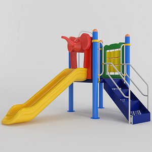 children slide playground 3D